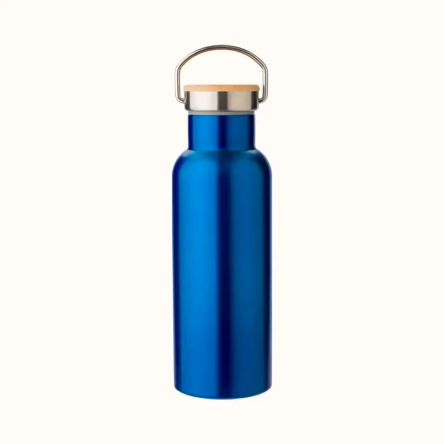 09 Insulated steel bottle -Bamboo lid 1