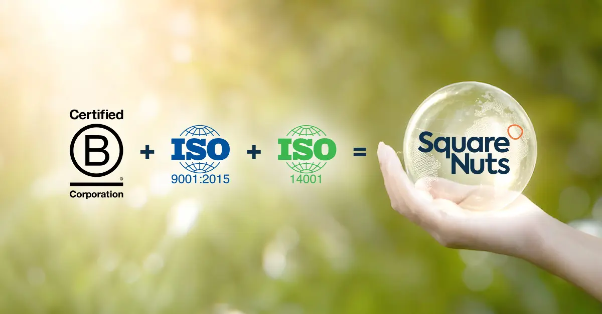SquareNuts is now ISO 9001 & ISO 14001 Certified: Raising the Bar for Quality and Sustainability